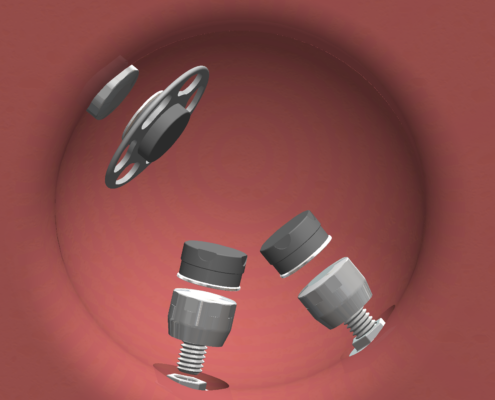 Titanmagnetics X-Line in Orbita gegenüberstehend angeordnet 